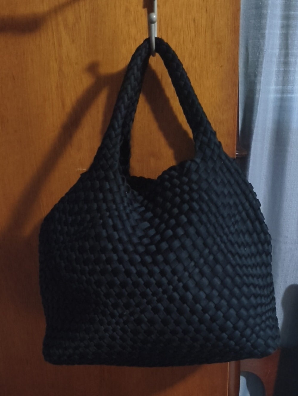 Woven Black Tote Bag - Stylish Everyday Carry